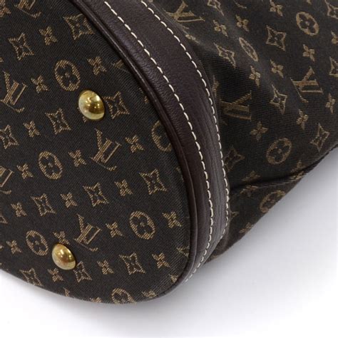 louis vuitton schoudertas bucket bag ebene monogram mini lin